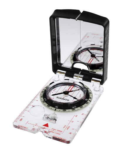 SUUNTO Mc-2 Nh Mirror Kompass für Outdoor-Navigation - Weiss. Weisser Klappkompass für präzise Orientierung und Peilung im Gelände.