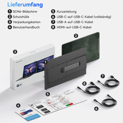 Blackview SCM6 Laptop Bildschirmerweiterung 14 Zoll FHD IPS