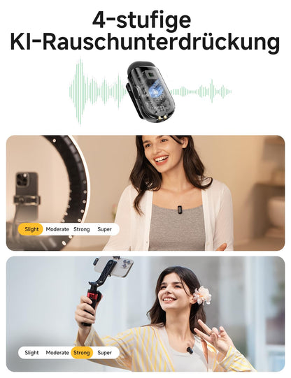 MAONO Wave T1 Mini Kabelloses Lavalier-Mikrofon mit USB-C