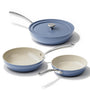 Redchef Keramik Pfannenset Induktion 20/24/28cm - Blau. Blaues Keramik-Pfannenset für gleichmäßige Hitzeverteilung auf Induktionsherden.