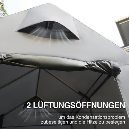 EVER ADVANCED Gerätezelt 190x230x225 cm, 3000 mm wasserdicht, Grau