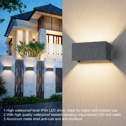 Klighten LED Wandleuchte Innen/Aussen G9 austauschbar IP54 Anthrazit