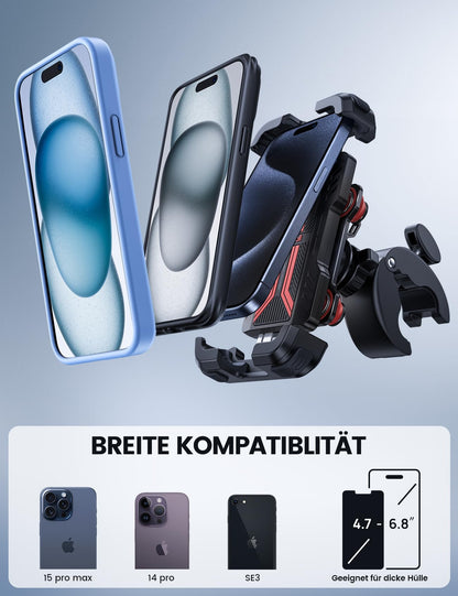 Lamicall Handyhalterung für Motorrad & Fahrrad, vibrationsgedämpft