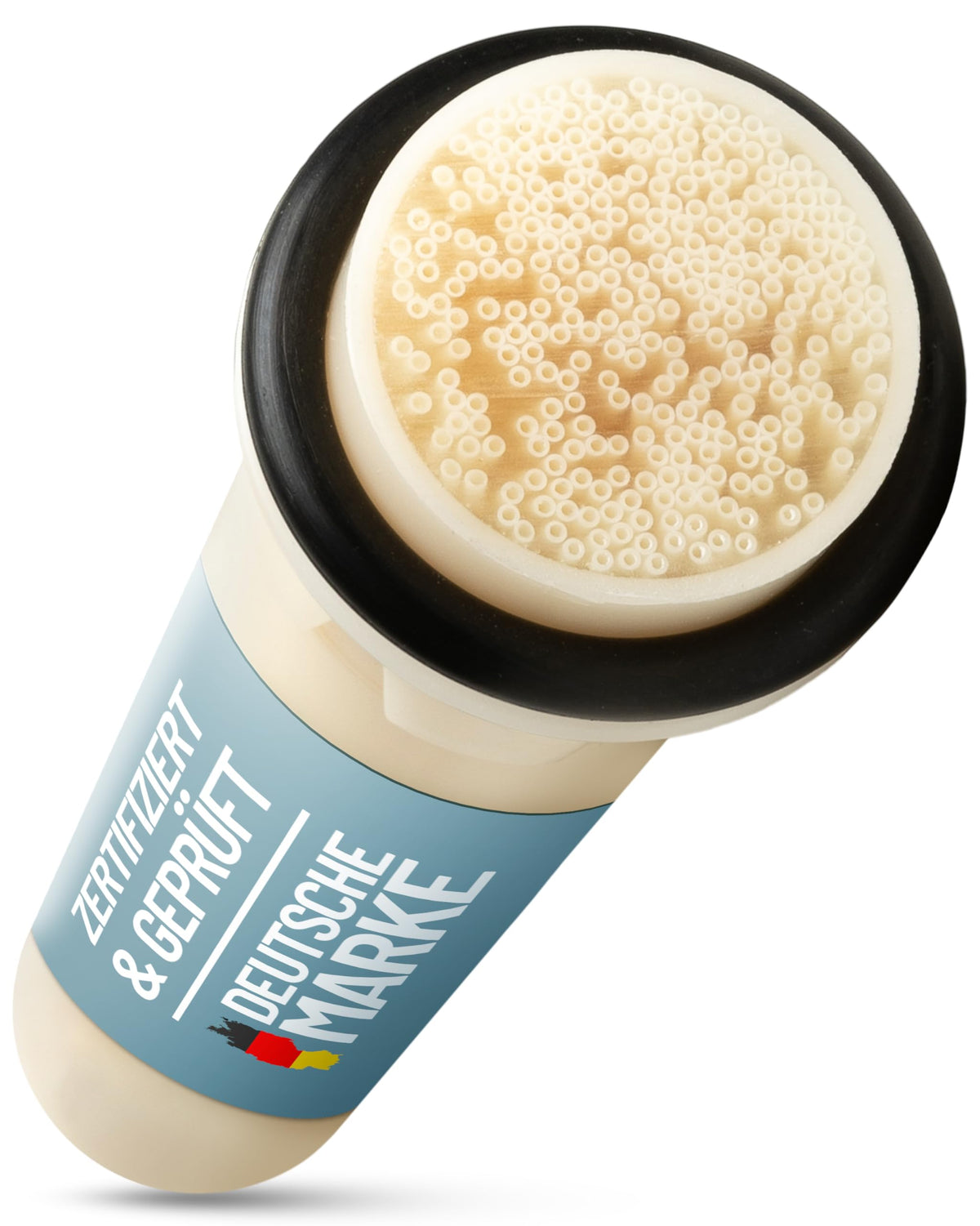 SAFETY CHROM Legionellenfilter – Zertifizierter Ersatzfilter: Zylindrisch. Sterilfiltration von Wasser gegen Legionellen.