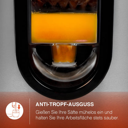 H.Koenig AGR88 Elektrische Zitruspresse 160 W, Edelstahl, Pastellgrün