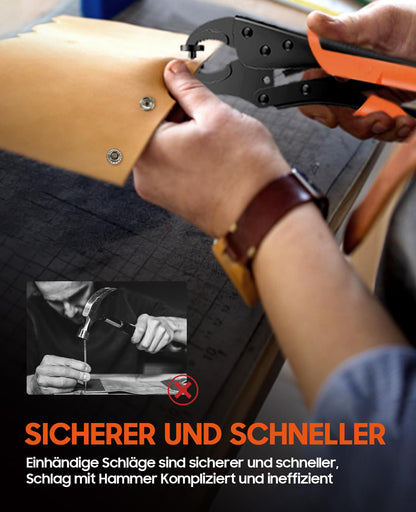 HAPDEN Druckknopf-Set mit Zange und 40 Edelstahl-Druckknöpfen 15 mm