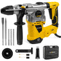 ENVENTOR SDS-Plus Bohrhammer Kombihammer - 1500W, 4 Funktionen. Robust zum Bohren, Hammerbohren, Meißeln und Schrauben in Beton/Mauerwerk.