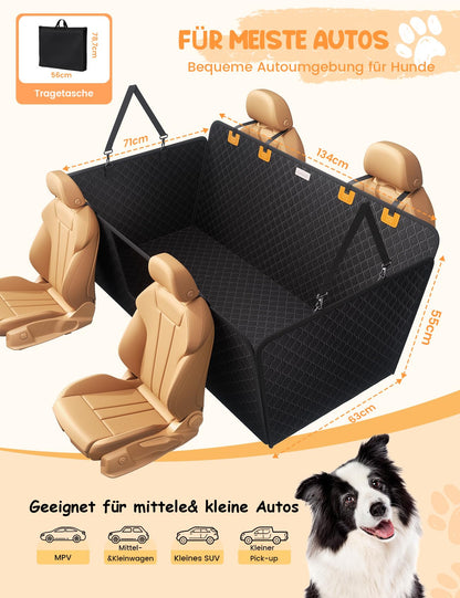 Lamicall Hundedecke Auto Rückbank, wasserdichte Autoschondecke, 195 kg