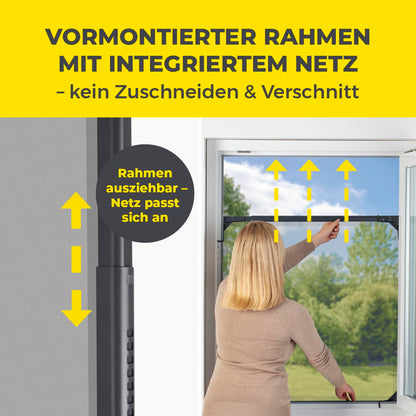 EASYmaxx Insect Protect Teleskop-Fliegengitter Fenster, 2er-Set