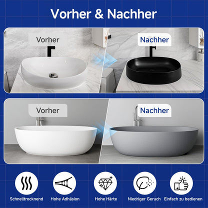 Mollor Badewannenlack weiss 1 kg, Fliesenfarbe Reparaturset