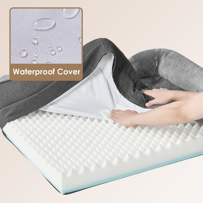 EHEYCIGA Orthopädisches Hundebett Memory Foam Mittel Grau