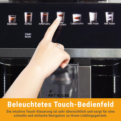 KKT KOLBE One Kaffeevollautomat mit Mahlwerk, Milchbehälter, 15 Bar