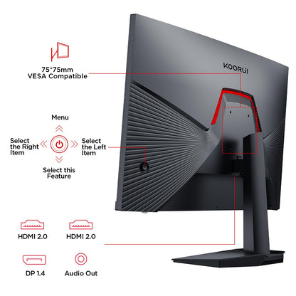 KOORUI G2411P Gaming Monitor 24 Zoll FHD 200Hz IPS 1ms