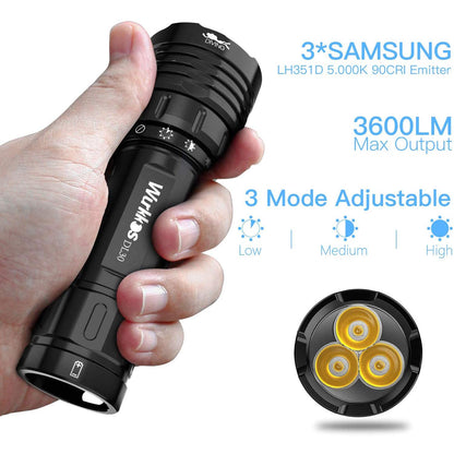 Wurkkos DL30 LED Tauchlampe 3600 Lumen wiederaufladbar IPX8