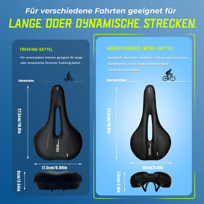 Meayll Fahrradsattel ergonomisch, Memory Foam, für MTB und Rennrad