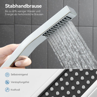 Auralum Regendusche Duschsystem Edelstahl ohne Armatur 30x30 cm Chrom