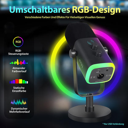 FIFINE MI6 Dynamisches Gaming-Mikrofon mit XLR und USB