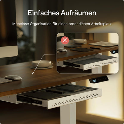 Desktronic Untertisch-Schublade Weiss, Schubladenbox aus Metall
