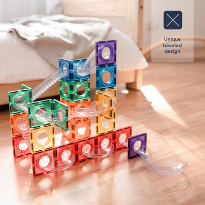 CONNETIX Regenbogen Ball Run Set – Magnetische Fliesen 92 Teile