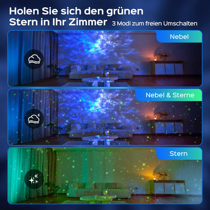 One Fire Sternenhimmel Projektor Nachtlicht mit Bluetooth, Blau