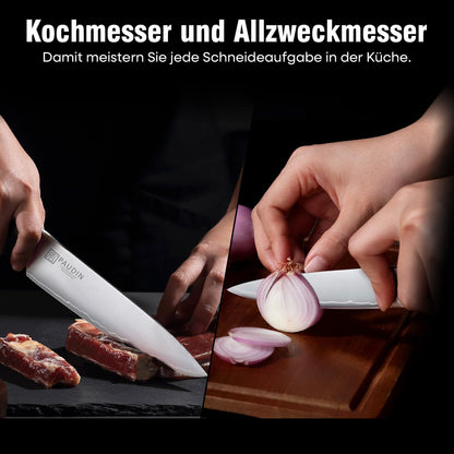 PAUDIN Messerset 2-teilig, Kochmesser 20 cm & Allzweckmesser 12,7 cm