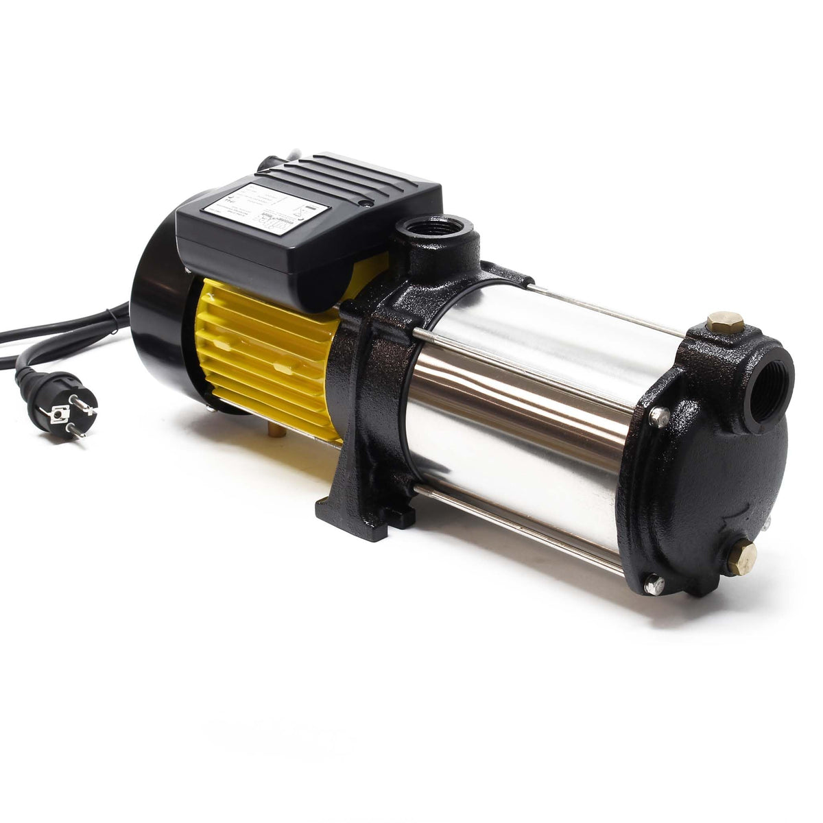 Wiltec Kreiselpumpe mehrstufig 900 W, 6600 l/h, Förderhöhe 55 m, Wasserpumpe für Haus und Garten