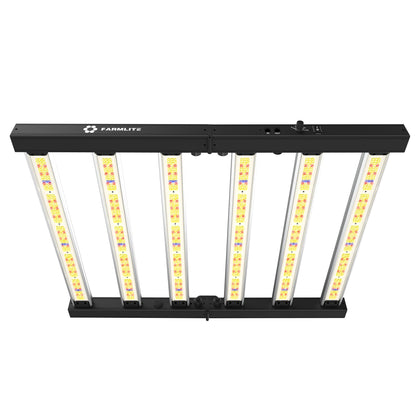 FARMLITE LED Grow Lampe Vollspektrum - 360W Dimmbar. Rechteckiges, schwarzes Panel. Fördert Pflanzenwachstum durch photosynthetisch aktives Spektrum.