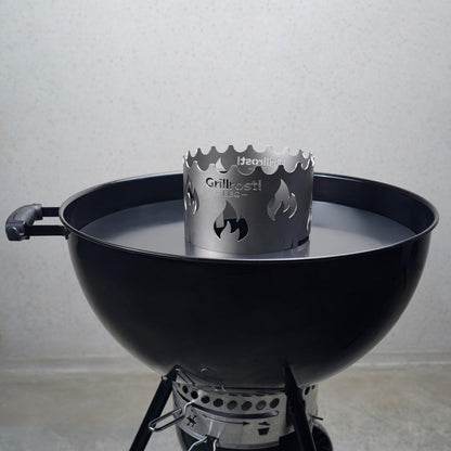 Grillrost.com Edelstahl Wokaufsatz für Feuerplatten mit 20 cm Loch