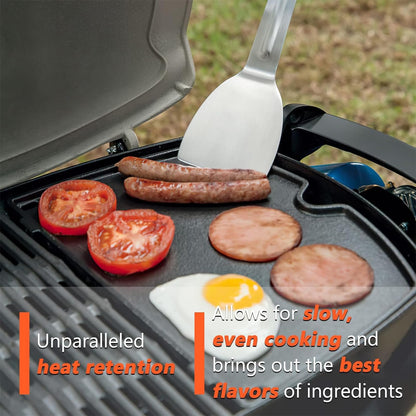 GFTIME Grillplatte & Grillrost aus Gusseisen für Weber Q100/Q1000