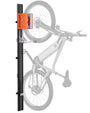 monTEK Vertikaler Fahrradlift – Wandhalterung bis 32 kg für E-Bikes, aus eloxiertem Aluminium und Edelstahl