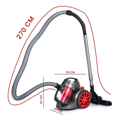 LEHMANN Zyklon Staubsauger beutellos mit HEPA-Filter, LHOCV-7018