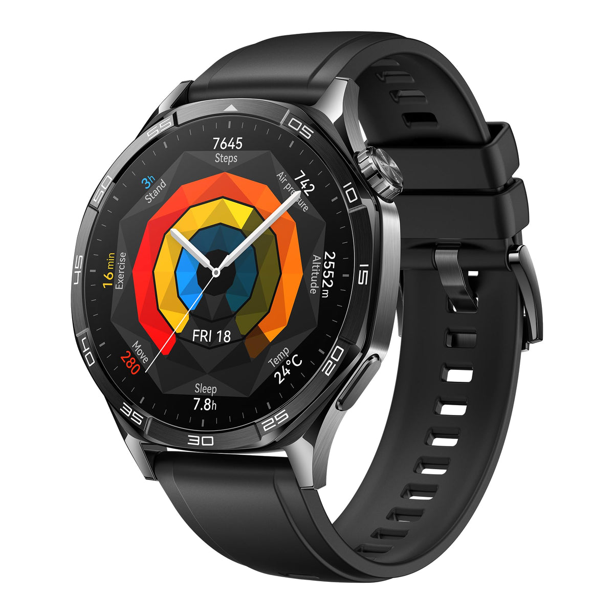 HUAWEI Watch GT 5 Smartwatch 46 mm mit Gesundheitsmonitoring, Schwarz