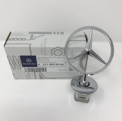 Mercedes-Benz Mercedesstern Motorhaube Original Emblem A2218800086 für C-, E- und S-Klasse