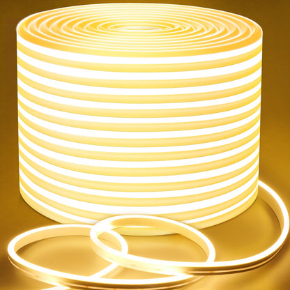 Lamomo LED Streifen 20M Warmweiss Dimmbar Wasserdicht. Flexibler, 20m langer, warmweisser LED-Streifen zur indirekten Raumbeleuchtung.