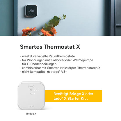 tado° Smartes Thermostat X - Fussbodenheizung & Boiler Zusatz