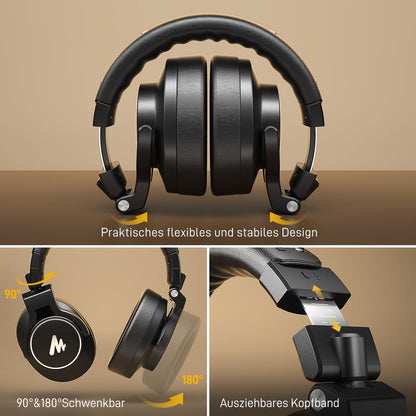 MAONO MH700 Studio-Kopfhörer Over-Ear mit abnehmbarem Kabel, schwarz
