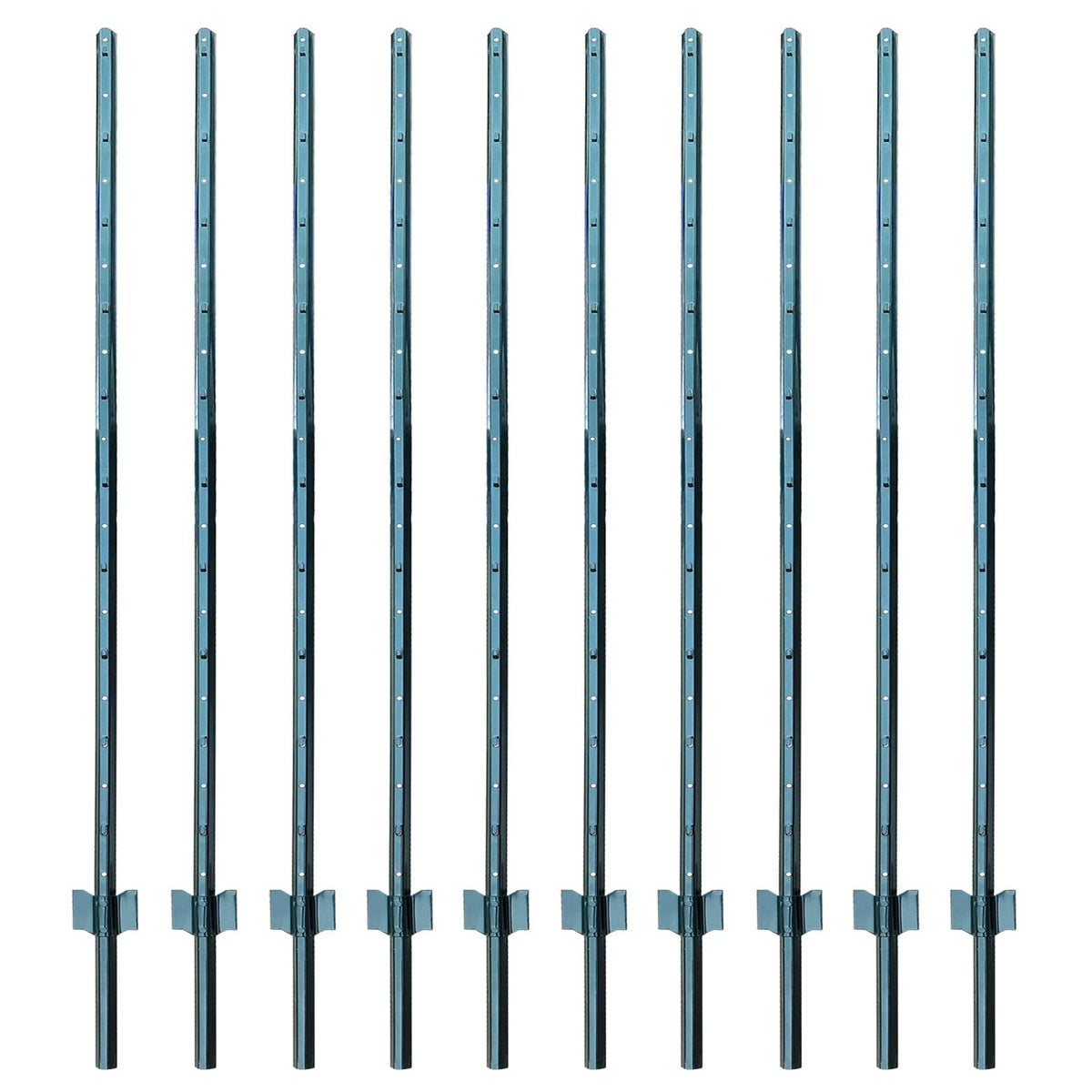 ARIFARO Zaunpfosten 152cm – U-Pfosten, kein Graben (10 Stk.). U-förmige Pfosten zur Befestigung von Zäunen ohne Grabarbeiten.