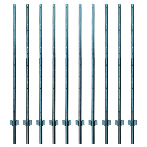 ARIFARO Zaunpfosten 152cm – U-Pfosten, kein Graben (10 Stk.). U-förmige Pfosten zur Befestigung von Zäunen ohne Grabarbeiten.