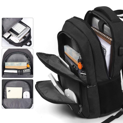 YAMTION Laptop Rucksack 17,3 Zoll Schulrucksack mit USB 32 L