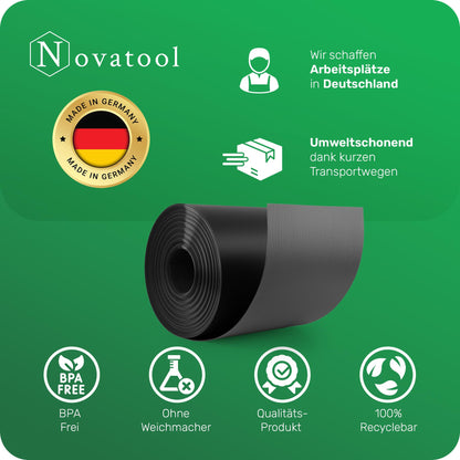 Novatool Sichtschutzstreifen PP 25 m Anthrazit für Doppelstabmatten