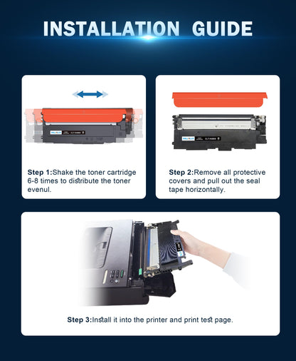 HALLOLUX CLT-P406C Toner 4er-Pack kompatibel für Samsung CLX-3305