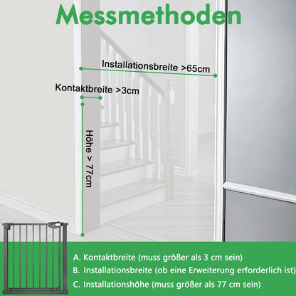 UISEBRT Treppenschutzgitter ohne Bohren, 105-115 cm, Metall, Schwarz