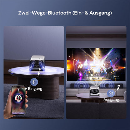 Aurzen Boom Mini Smart Beamer Google TV 4K Heimkino – Schwarz