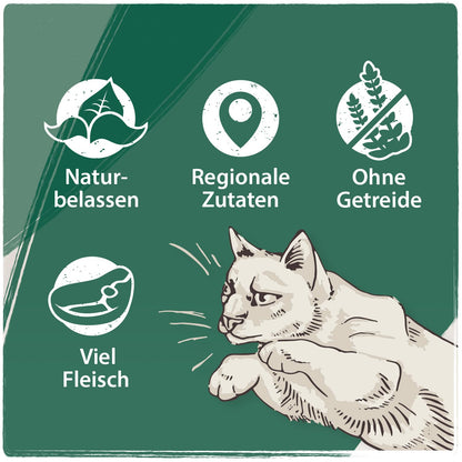 VenandiAnimal Probierpaket Lamm Trockenfutter Katze - 4x 1.5 kg