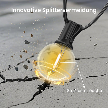 LONIUTO LED Lichterkette Outdoor 45 m mit 75 G40 Birnen, IP45