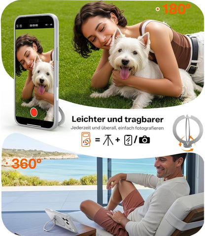 TORRAS Ostand Q3 Spin Handyhülle für iPhone 17 Pro Max, Silbergrau