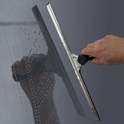FenWi Fensterabzieher 35 cm mit Gummilippe und Edelstahl-Abziehschiene
