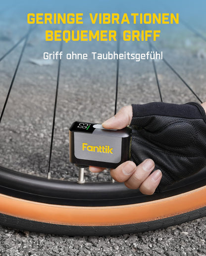 Fanttik X10 Ace Mini Akku-Fahrradpumpe mit Manometer, 8,3 Bar