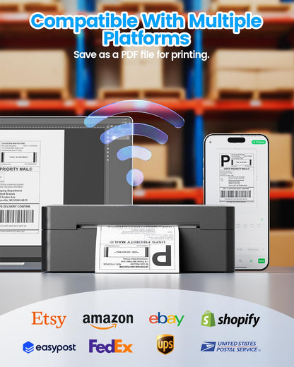 ByteCintia Bluetooth Etikettendrucker - 4x6 Thermodrucker