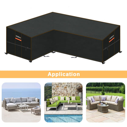 HEIMUNI Gartenmöbel Abdeckung L-Form Lounge wasserdicht 180x250x90 cm